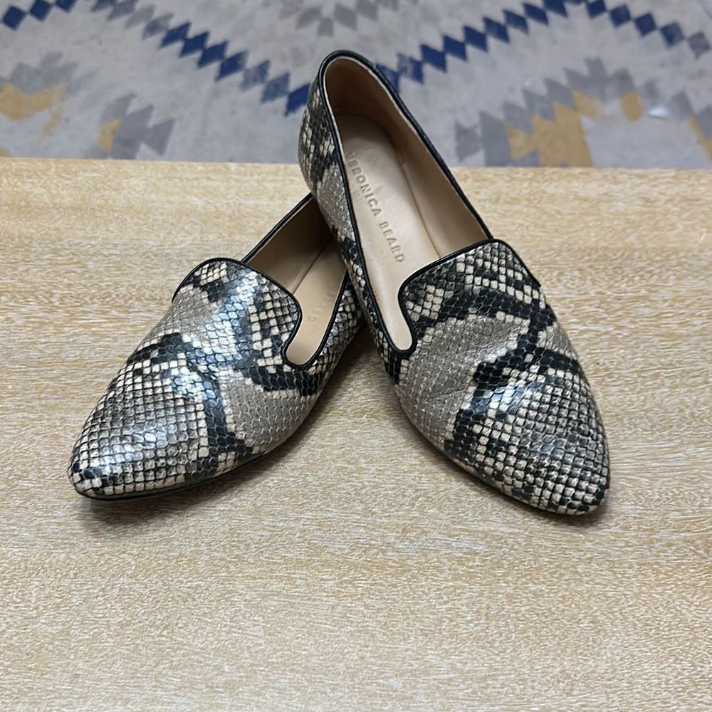 Veronica Beard Python Print Loafer - image 1
